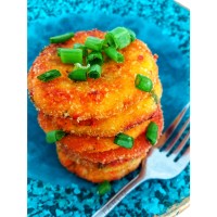 کوکو سیب زمینی با پیازچه وجعفری