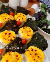 کوکو سبزی با مغز گردو