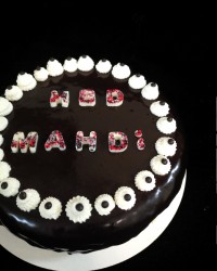 کیک با پودر کرم کارامل