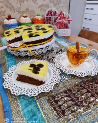 چیز کیک با روکش ژله میوه ای