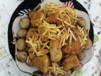 استریپس مرغ وقارچ سوخاری