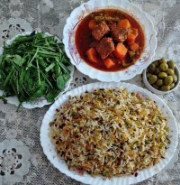 چلوگوشت خوشمزه وخوش عطر