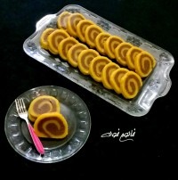 حلوا رولی دو رنگ