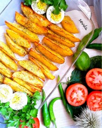 سیب زمینی تنوری عزیزای دلم لایک یادتون نره عشقا