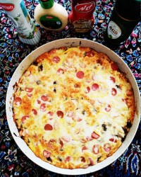 خمیر پیتزا ساده