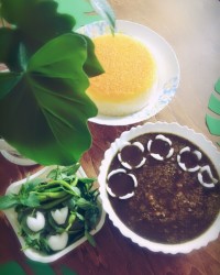 قرمه سبزی با مرغ سکوت بانو