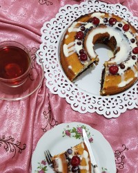 کیک دورنگ با دستور سوزان شریعت عزیز