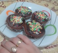 کاپ کیک خوشمزه کاکائویی