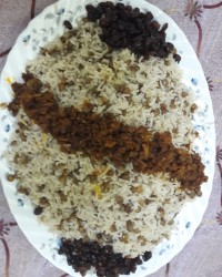 عدس پلو دستپخت خواهر عزیزم