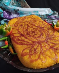 ته چین بادمجان و گوشت قلقلی