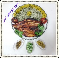 سبزی پلو با ماهی کبابی