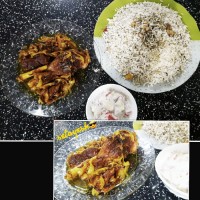 پلو شویدباقالی با ماهیچه