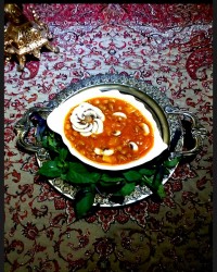 خوراک قارچ ولوبیا