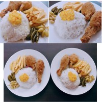 مرغ سوخاری با سیب زمینی