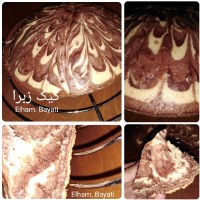 کیک زبرا سه رنگ