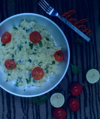 اسپاگتی با مرغ وسس آلفردو