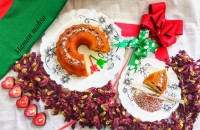 کیک گردویی باشکلات چیپسی