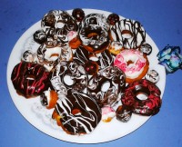 مینی دونات با رویه شکلات نوتلا