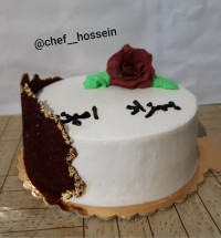 کیک خامه ای سفارش مشتری