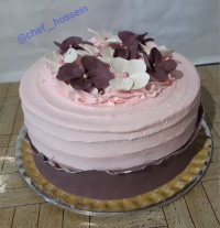 کیک خامه ای سفارش مشتری