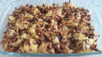 سیب زمینی برشته با مرغ و خامه