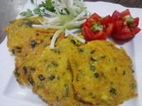 کوکو سیب زمینی با پیازچه وجعفری