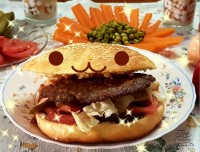 همبرگر خونگی با نان همبرگر خودم پز