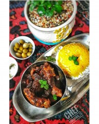 خورشت آلو مسما با رب انار