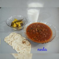 خوراک لوبیاوقارچ