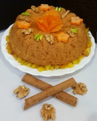 کیک هویج و گردو و دارچین (لطفا ورق بزنید)