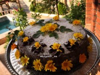 کیک براونی با کرم پنیری شکلاتی