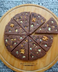 کوکی گردویی شکلاتی تابه ایی