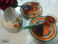 کیک شاه توت با رویه بریلو شاه توت