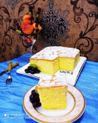 کیک ژاپنی (بدون پنیر) با دستور