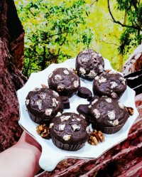 کاپ کیک شکلاتی بدون تخم مرغ