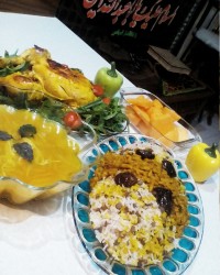 عدس پلو با سویا
