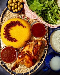 مرغ (جوجه)شکم پر کاراملی