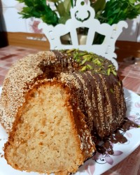 کیک سیب و کنجد