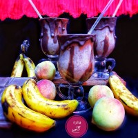 اسموتی میوه ای شکلاتی مخلوط