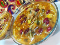 سوپ سبزیجات و ورمیشل با آبغوره