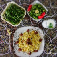 سیب زمینی پلو با گوشت قلقلی