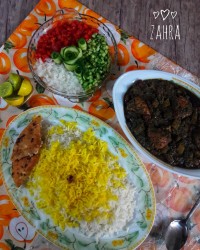 خورش کرفس با مرغ
