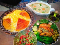 فیله گوجه ای، سوپ جو و شیر، ژله