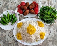 کته با کباب تابه ای