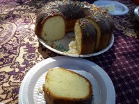 کیک با رنده پوست پرتقال