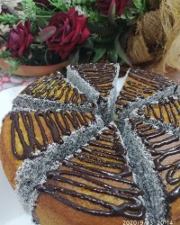 کیک زعفرانی نارگیلی