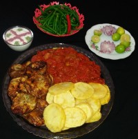 گوجه سیب زمینی بادمجون سرخ شده ???