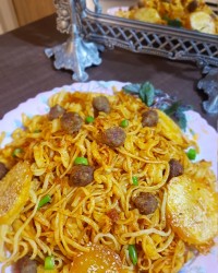 ماکارونی با گوشت قلقلی