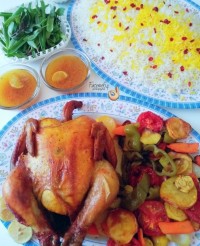 مرغ بریان بخارپز