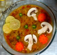 آش بلغور پخته با پای مرغ (یا همون یارما شورباسی)